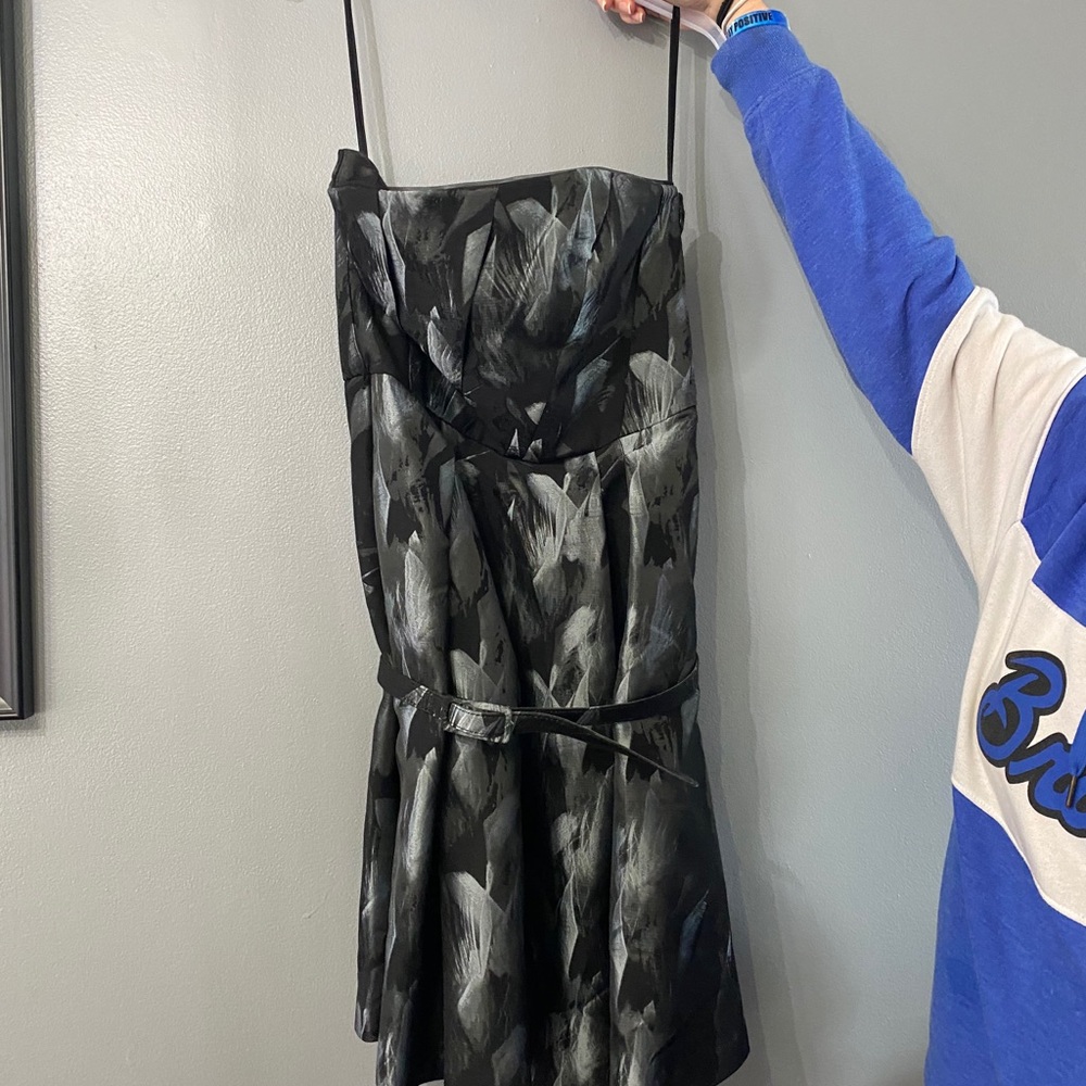 Black and grey formal party dress